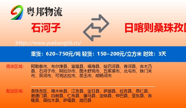 石河子到桑珠孜区物流专线名片