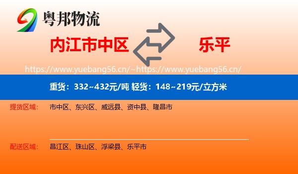内江市中区到乐平市物流