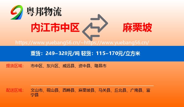 内江市中区到麻栗坡县物流