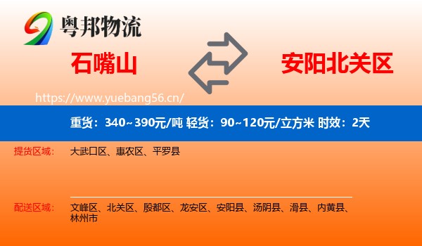 石嘴山到北关区物流专线名片