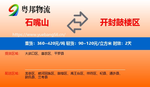 石嘴山到鼓楼区物流专线名片