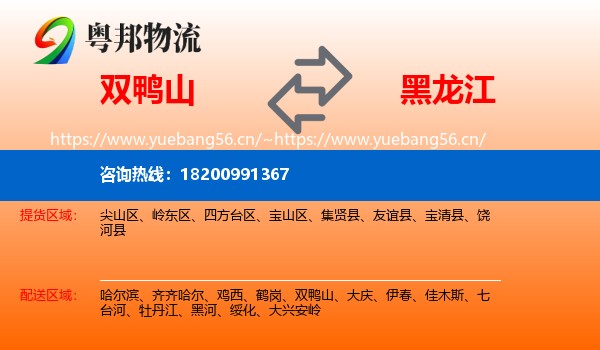双鸭山到黑龙江物流