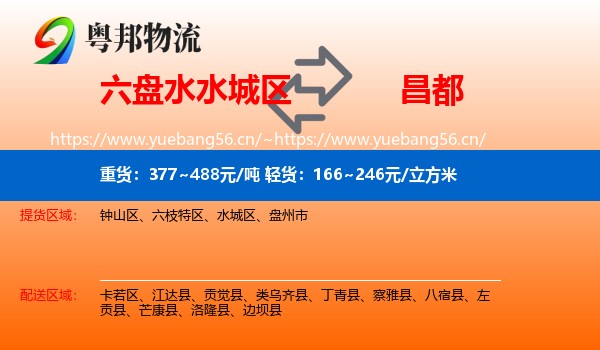 六盘水水城区到昌都物流