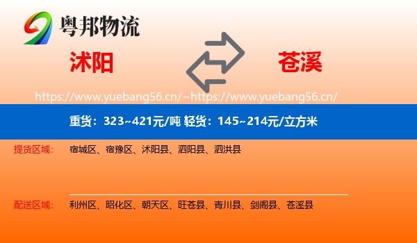 沭阳到苍溪县物流