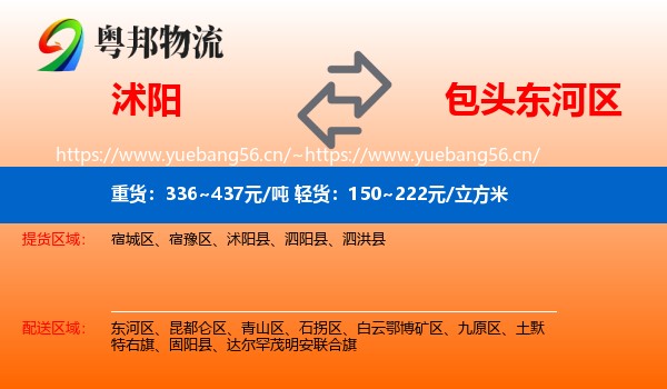 沭阳到东河区物流