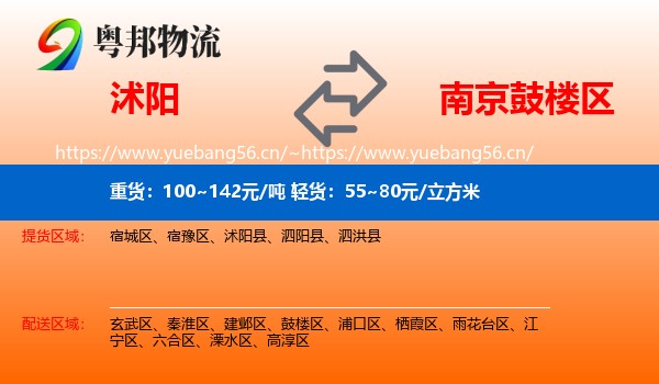 沭阳到鼓楼区物流