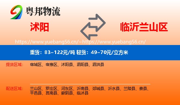 沭阳到兰山区物流