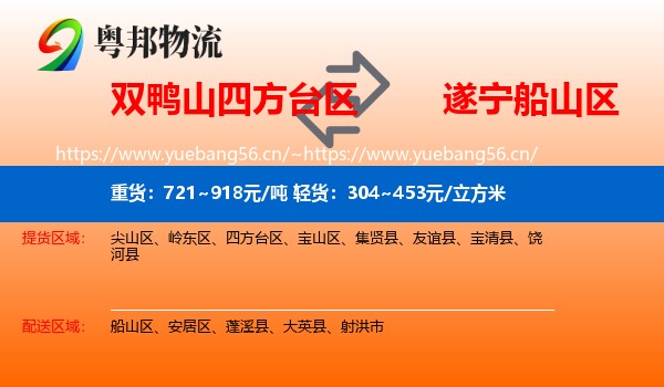 双鸭山四方台区到船山区物流
