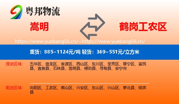 嵩明到工农区物流