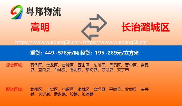 嵩明到潞城区物流