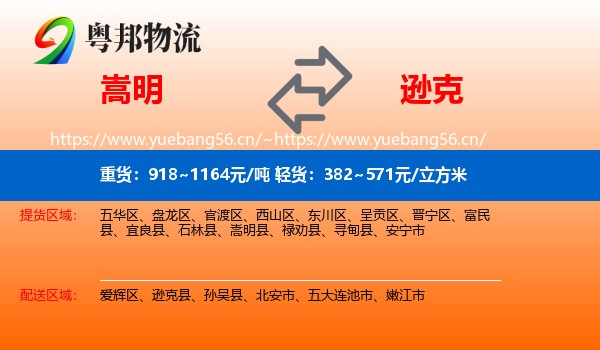 嵩明到逊克县物流