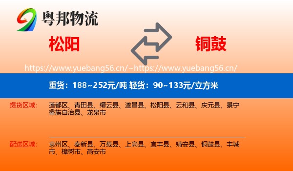 松阳到铜鼓县物流