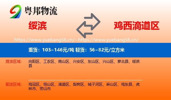 绥滨县到滴道区物流专线