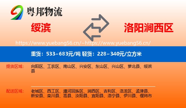 绥滨到涧西区物流