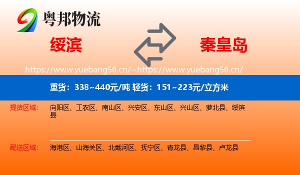 绥滨县到秦皇岛物流专线