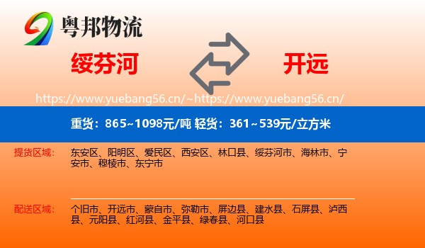 绥芬河到开远市物流