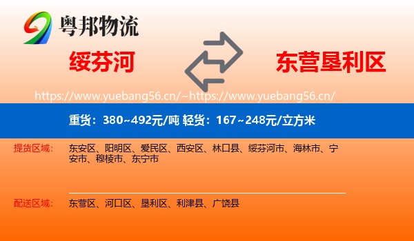 绥芬河到垦利区物流