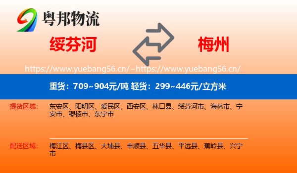绥芬河到梅州物流