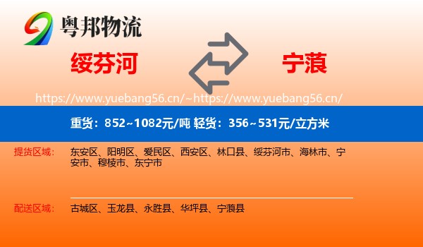 绥芬河到宁蒗县物流