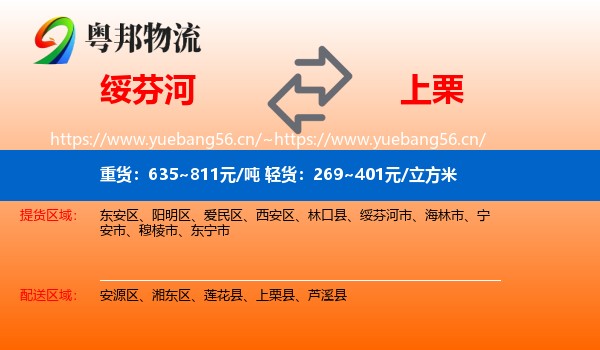 绥芬河到上栗县物流