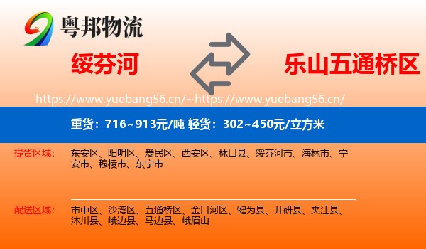 绥芬河到五通桥区物流