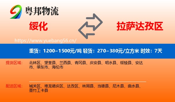 绥化到达孜区物流专线名片