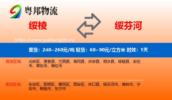 绥棱到绥芬河市物流专线名片