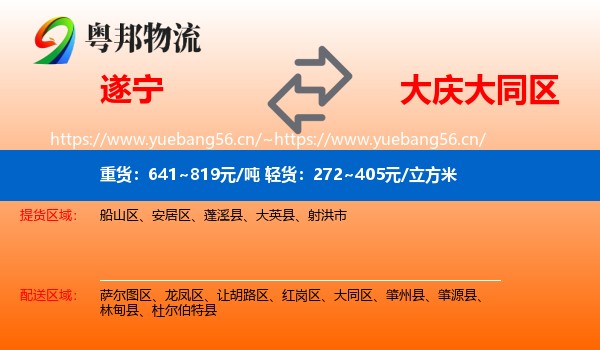 遂宁到大同区物流
