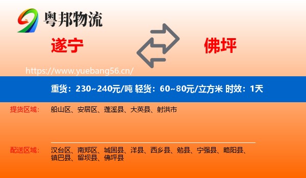 遂宁到佛坪县物流专线名片