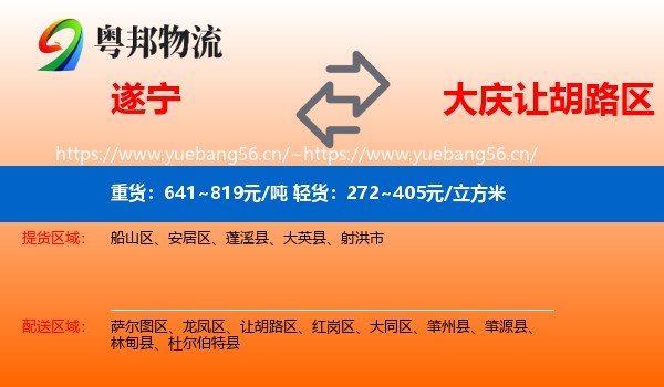 遂宁到让胡路区物流