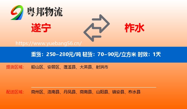 遂宁到柞水县物流专线名片