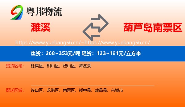 濉溪到南票区物流