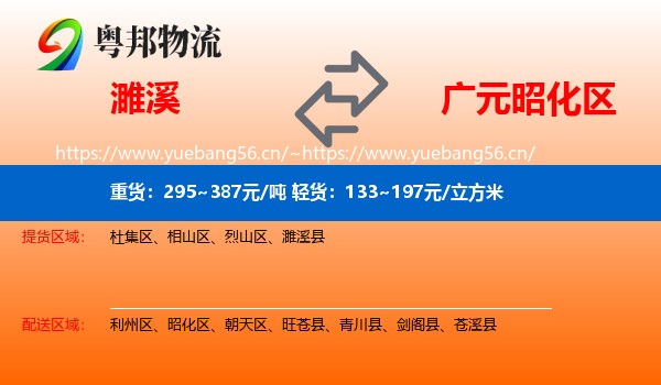 濉溪到昭化区物流