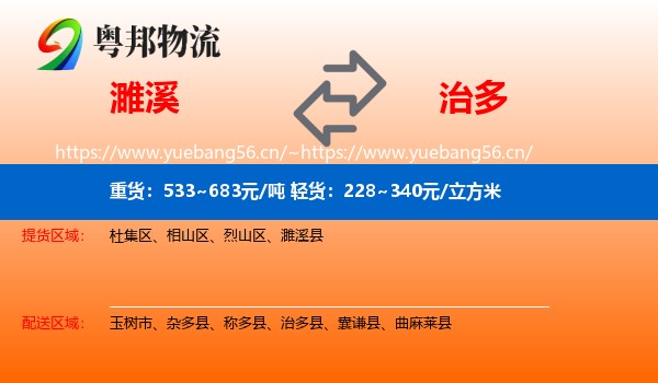 濉溪到治多县物流