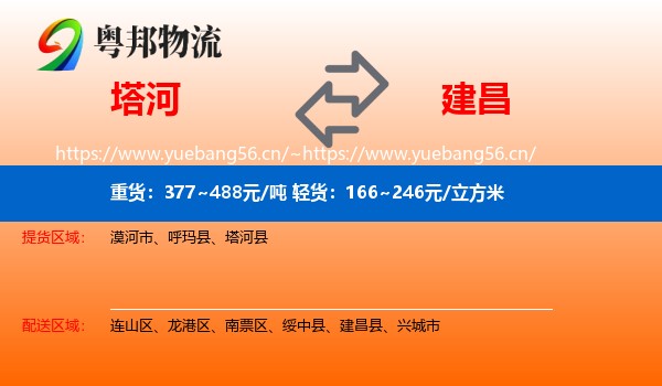 塔河到建昌县物流