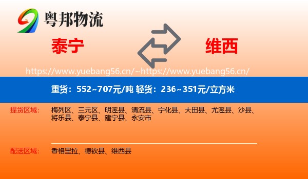 泰宁到维西县物流
