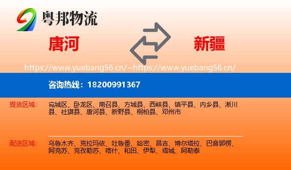 唐河到新疆物流