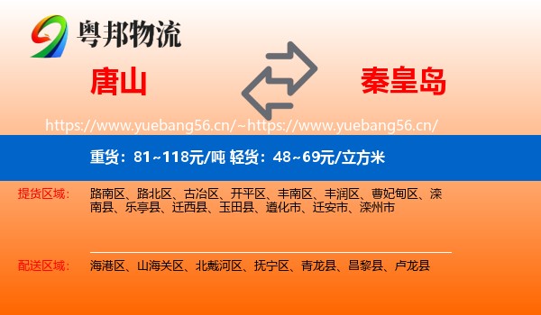 唐山到秦皇岛物流专线