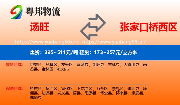汤旺县到桥西区物流专线