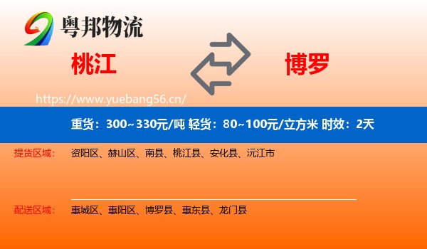 桃江到博罗县物流专线名片