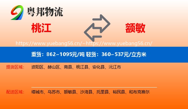 桃江到额敏县物流
