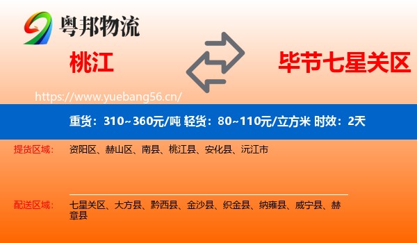 桃江到七星关区物流专线名片