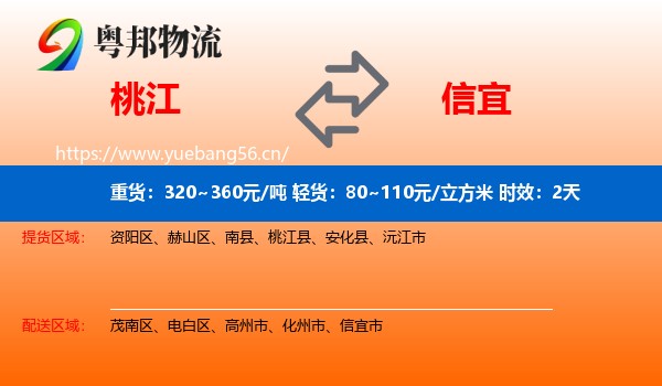 桃江到信宜市物流专线名片
