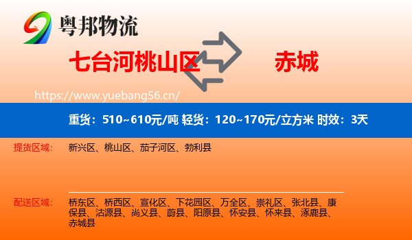 七台河桃山区到赤城县物流专线名片