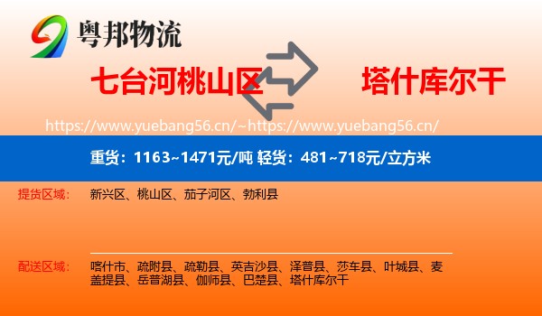 七台河桃山区到塔什库尔干物流