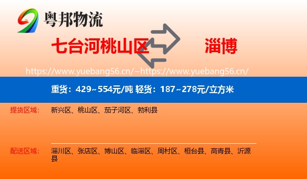 桃山区到淄博物流专线