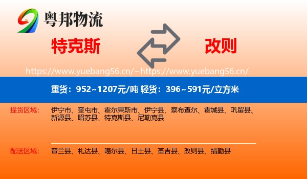 特克斯到改则县物流