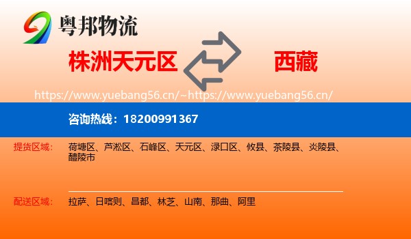 株洲天元区到西藏物流