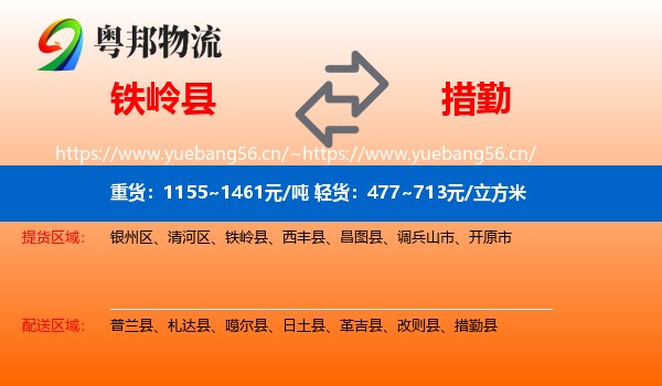 铁岭县到措勤县物流