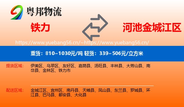 铁力到金城江区物流